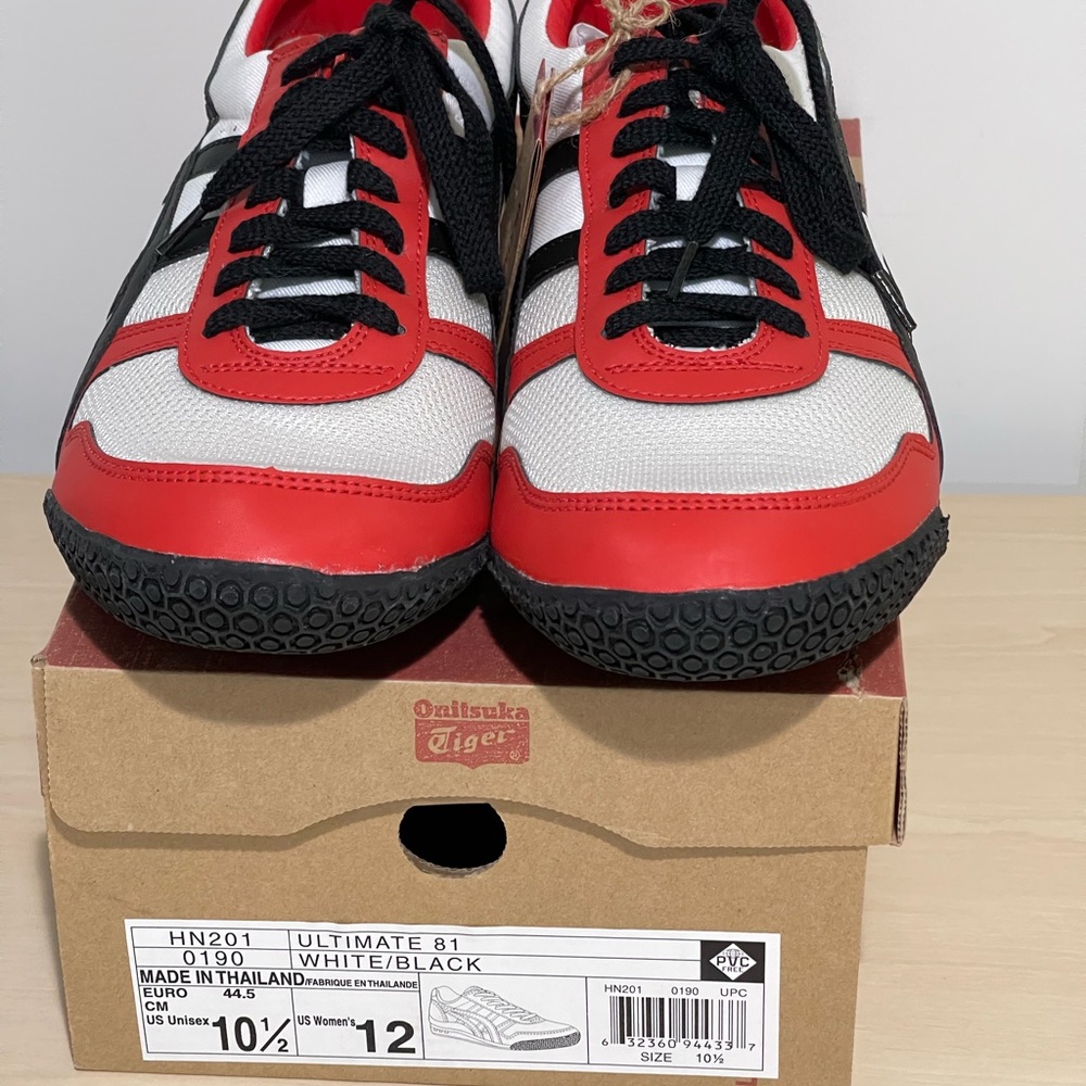 Onitsuka Tiger by Asics Red and White Athletic Shoes